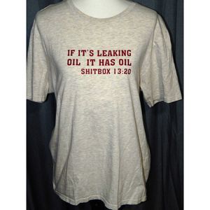 Men's Large Gray Shitbox Car Jeep TShirt